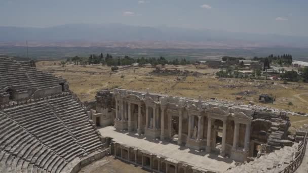 Antigua Ciudad Hierápolis Pamukkale Turquía — Vídeo de stock