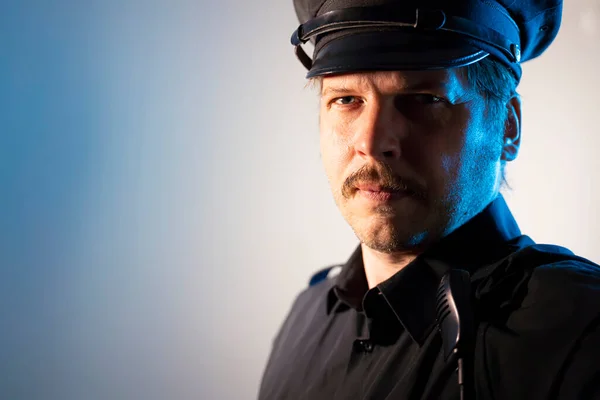 Policía Retrato Masculino Primer Plano — Foto de Stock