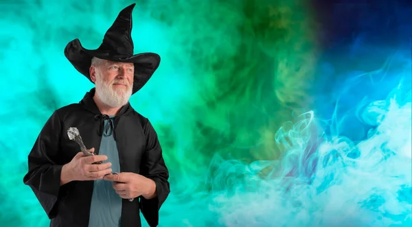 Old Wizard Halloween Costume — Stock Photo, Image