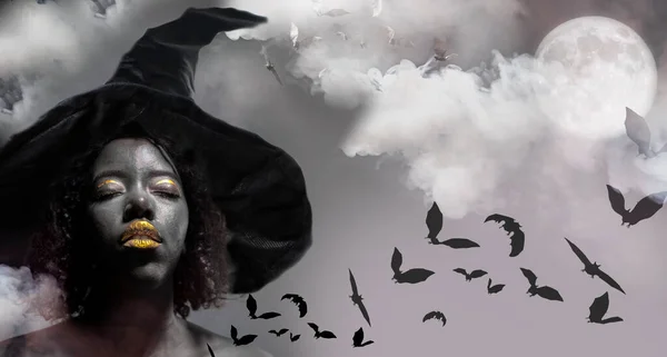 Halloween Background Scary Ghost Spooky Vampire — Foto de Stock