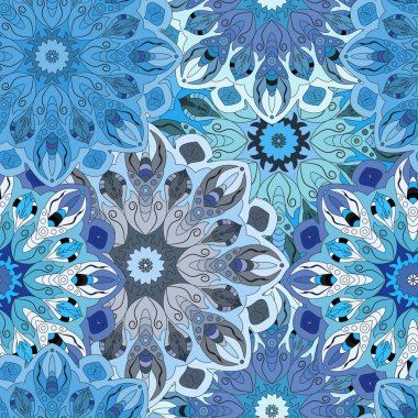 Sorunsuz model vintage tarzı. Arka plan, kaydırma veya ön aristokrat süsleme Telkari. Hindistan, Doğu, pakistan, Türk, Arap, İslam, Japon, Çin illüstrasyon.