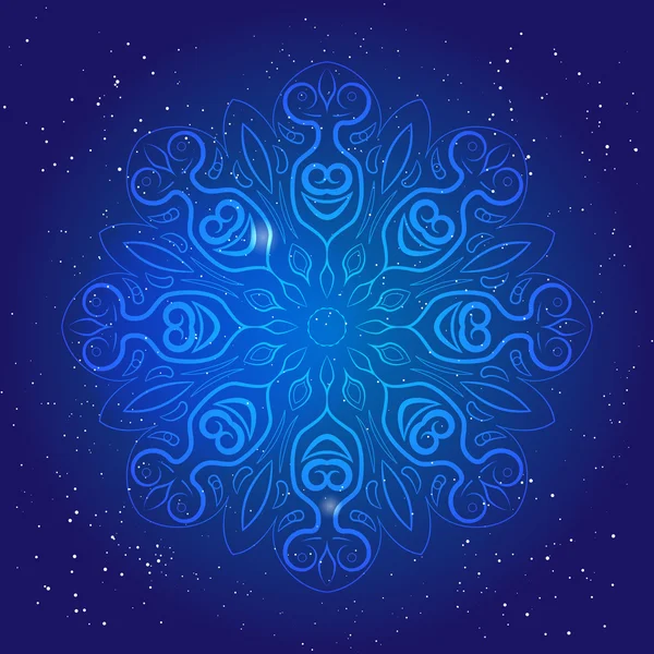 Simbolul geometriei sacre, descrie aspectele fundamentale ale spațiului și timpului. Floarea vieții. Ornament ezoteric mental. Universul și spațiul . — Vector de stoc