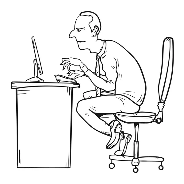 Κακό συνεδρίαση στάση, όπως ο λόγος για το σύνδρομο του office — Διανυσματικό Αρχείο