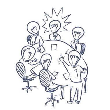 Beyin fırtınası vektör kroki