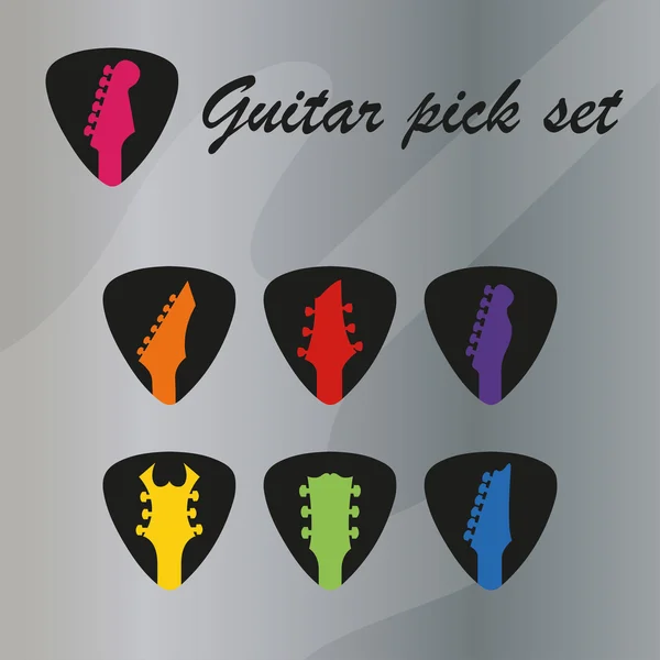 Guitar pick set — Stockvector