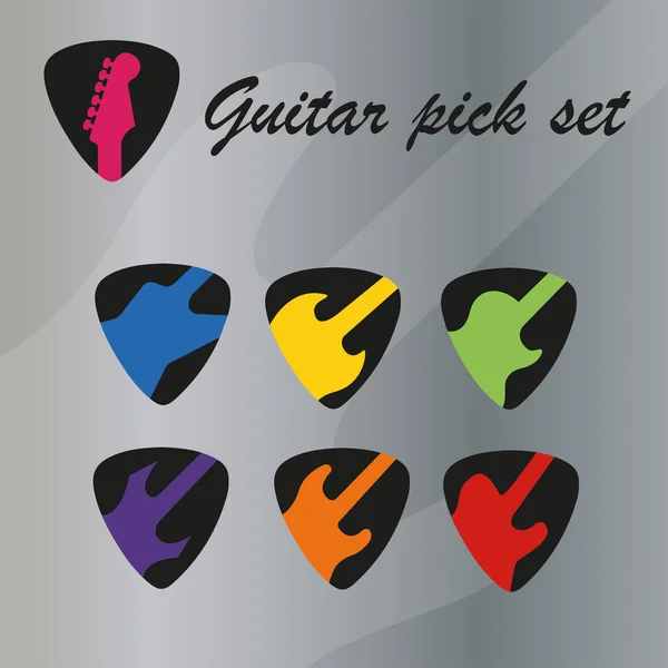 Guitar pick set — Stockvector