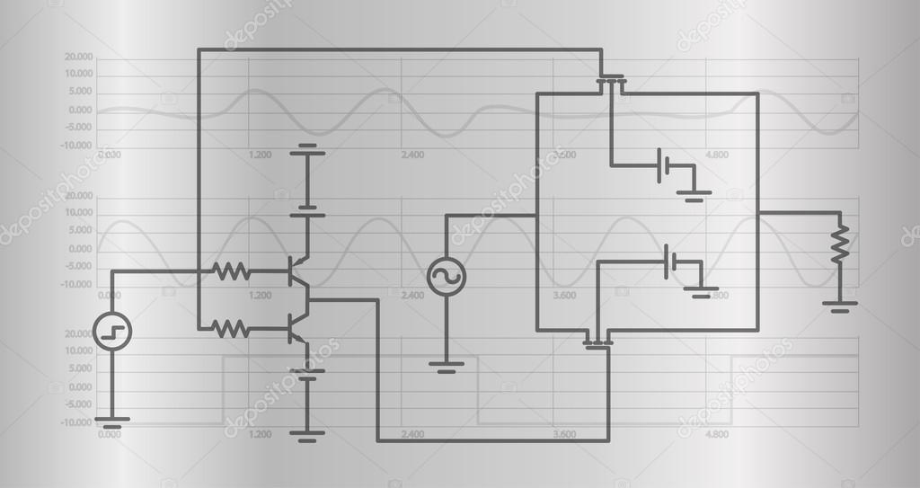 circuit  gray background