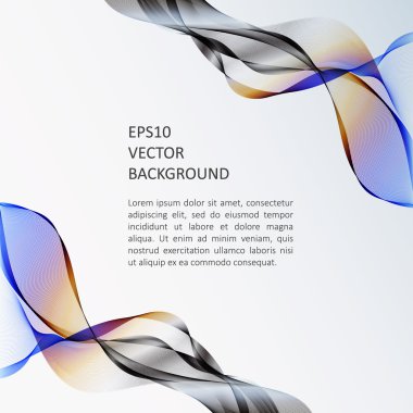 Dalga arka plan, broşür şablonu