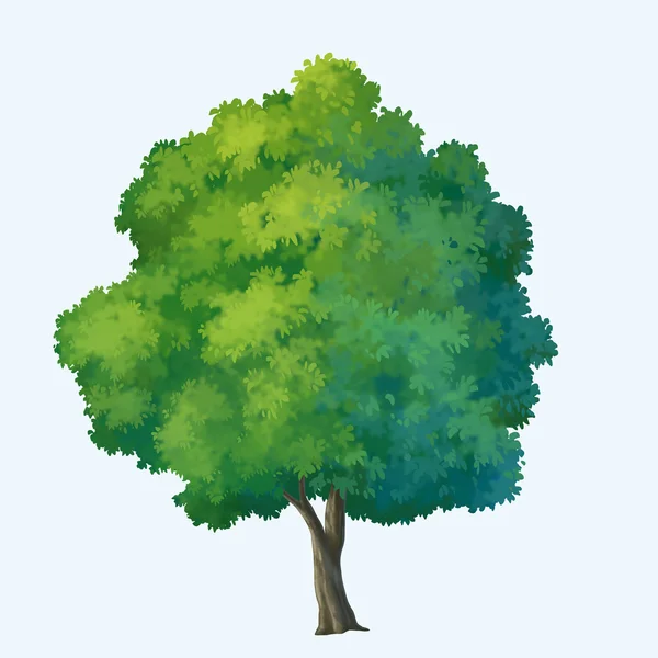 Peinture d'arbre pour dessin animé isolé — Photo