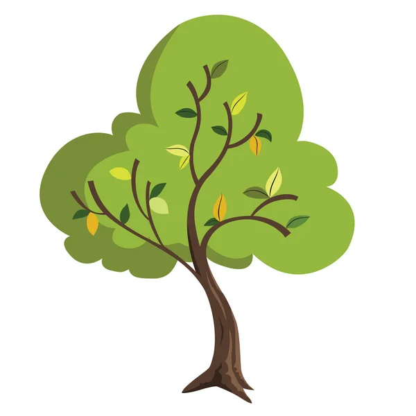 Árbol de ilustración para dibujos animados — Vector de stock