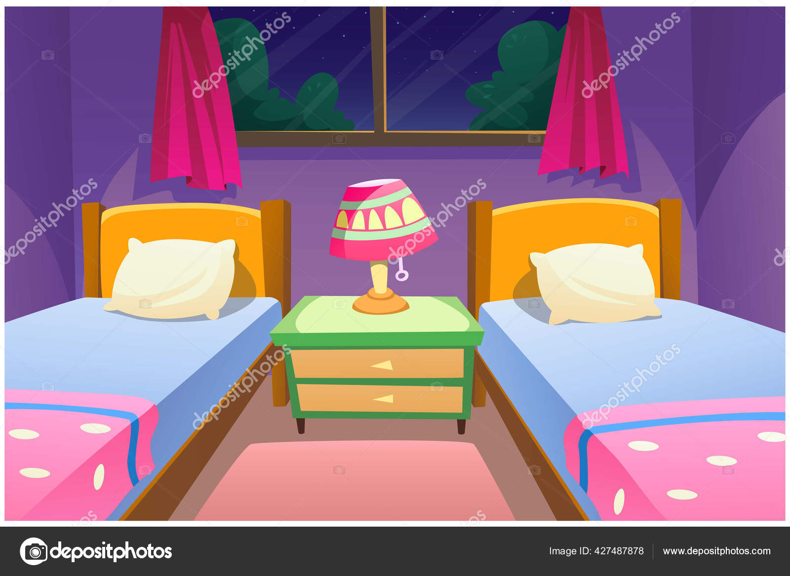 Vector Image Bedroom Very Beautiful Vector Image By C Jamesjoong Vector Stock 427487878
