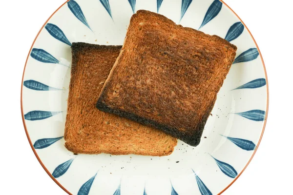 Pane Semplice Colazione Non Fare Attenzione Può Sempre Bruciare — Foto Stock