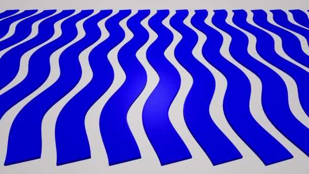 Wavy Blue Stripes Sine. — Stock Video