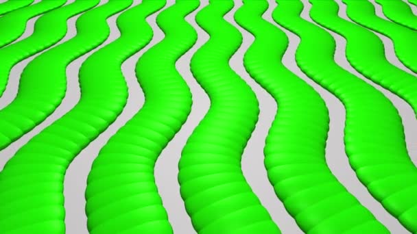Волнистые вертикально зеленые полосы по усеченной синусоиде . — стоковое видео