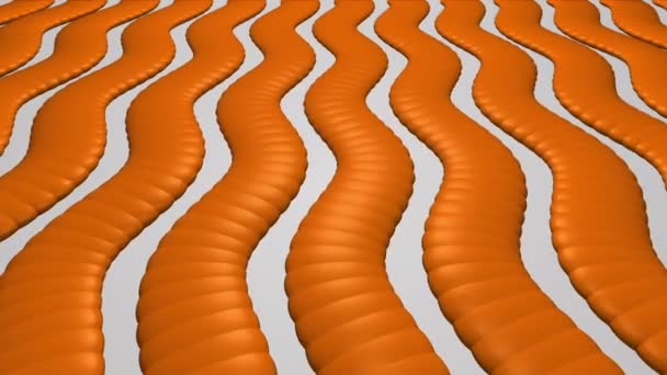 Wellenförmige vertikal orangefarbene Streifen Sinus. — Stockvideo