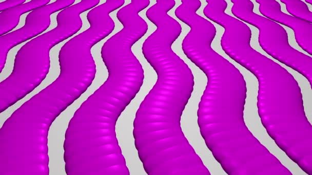 Wellenförmige vertikal violette Streifen Sinus. — Stockvideo