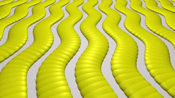 Wavy Vertically Yellow Stripes Sine. — Stock Video