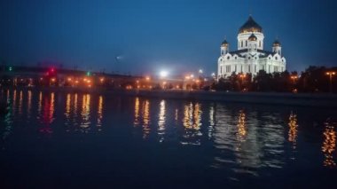 İsa Katedrali kurtarıcı Moscow.From gece gün için.