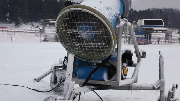 System of Artificial Snowmaking — Stock Video