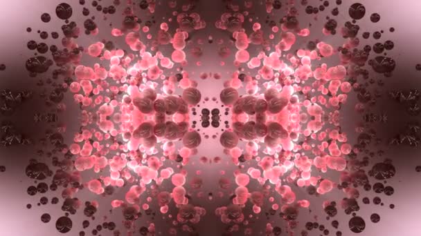 Partiklar rosa bakgrund — Stockvideo