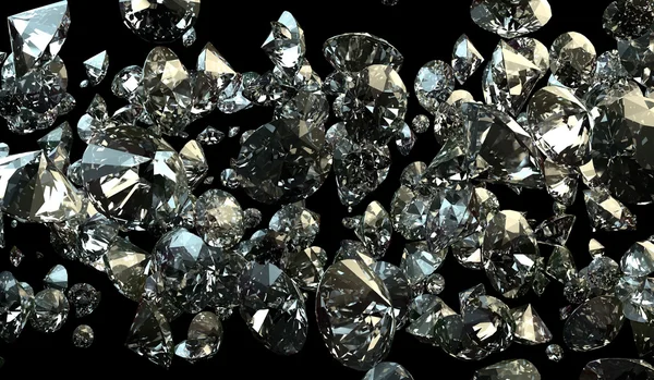 Zwart-wit achtergrond van glittery diamanten — Stockfoto