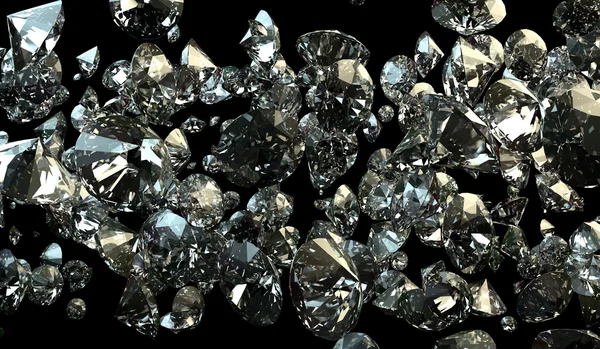 Fondo blanco y negro de diamantes brillantes — Foto de Stock