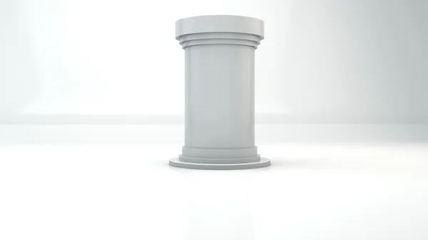 White column on a light background — Stock Photo, Image