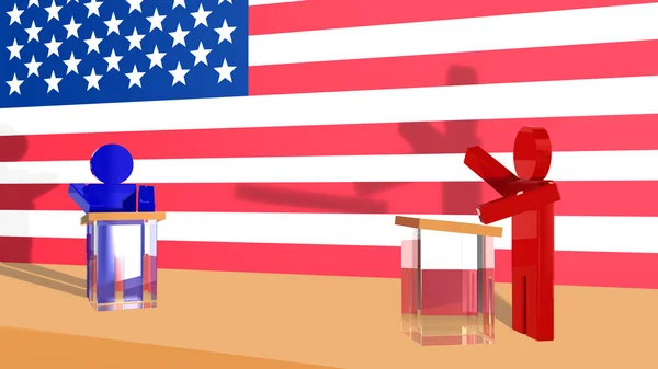 Dibattito politico negli USA — Foto Stock