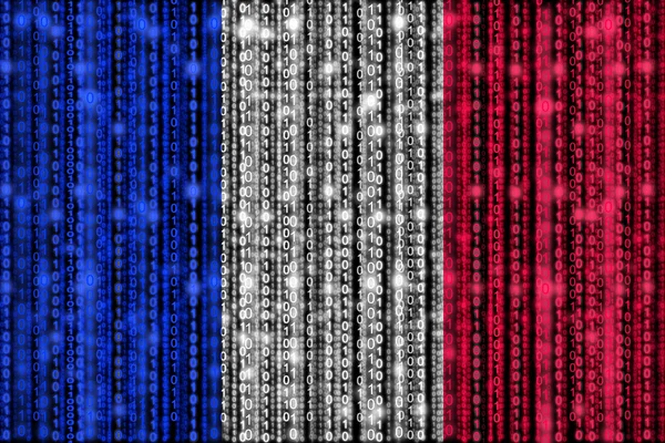 디지털 프랑스 국기 — 스톡 사진