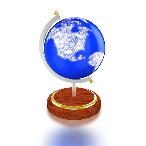 Globe with datacenter map — Stock Photo, Image