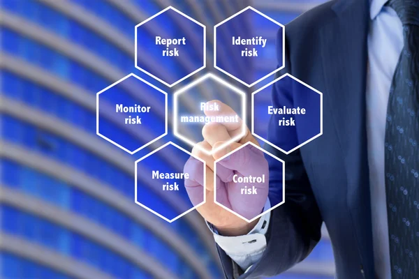 Risikostyringsstruktur forklaret af en forretningsekspert - Stock-foto