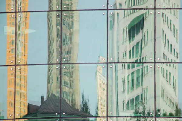 stock image Builings reflecting in windows