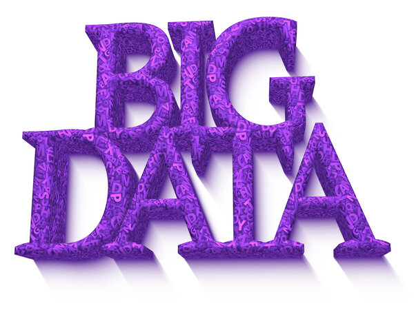 Big data letters concept