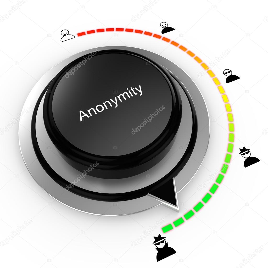 Anonymity concept with a rotary knob increasing privacy