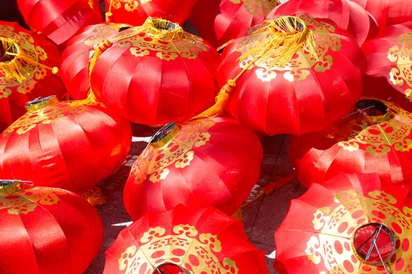 Montón de faroles chinos rojos —  Fotos de Stock