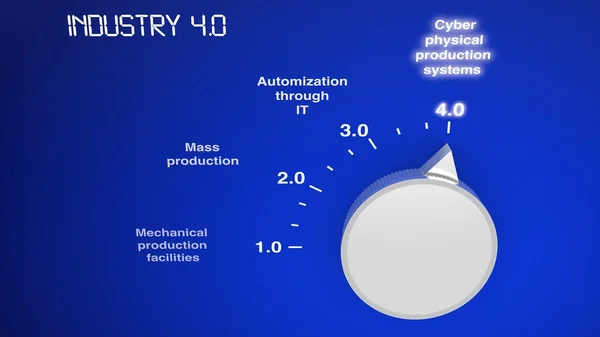 Infografía de ilustración conceptual Industria 4.0 — Foto de Stock