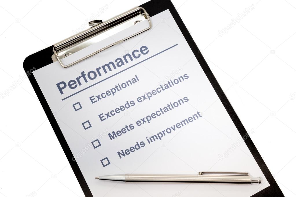 Performance evaluation clipboard