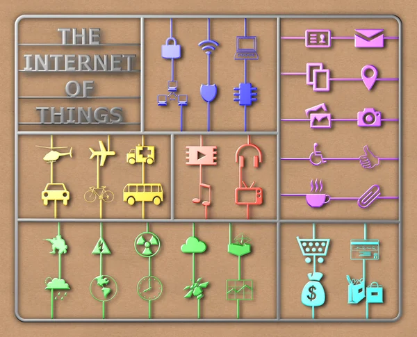 Internet van dingen concept illustratie Diy frame — Stockfoto