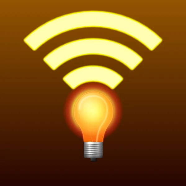 Lifi symbol with bulb — Stock Photo, Image