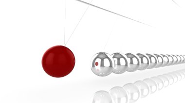 Sayısız gümüş küreler sarkaç 