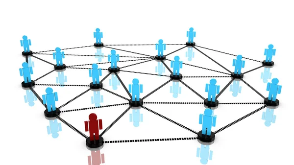 Concetto di social network con persone connesse — Foto Stock