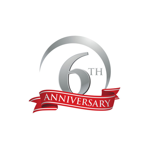 6th anniversary ring logo red ribbon
