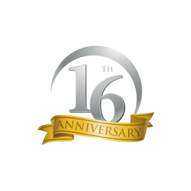 16 yıl dönümü yüzük logosu altın şerit