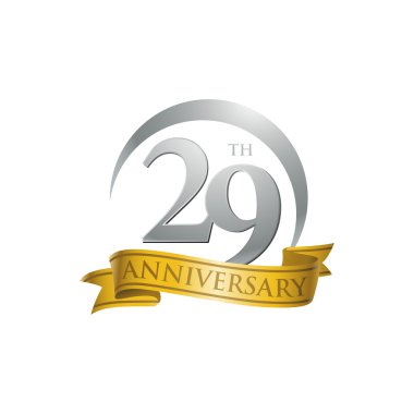 29 yıldönümü yüzük logosu altın şerit