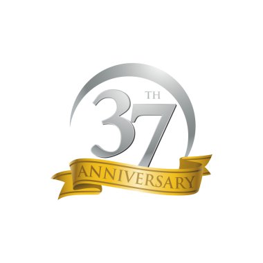 37 yıldönümü yüzük logosu altın şerit