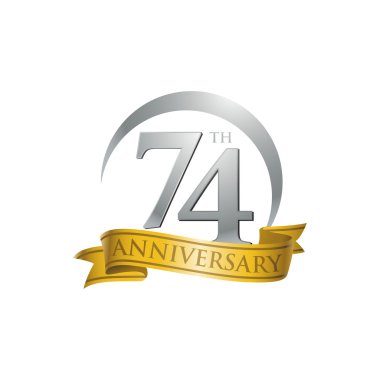 74 yıldönümü yüzük logosu altın şerit