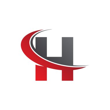 İlk harfi H swoosh kırmızı logo