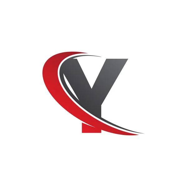 Αρχικό γράμμα Y swoosh κόκκινο λογότυπο — Διανυσματικό Αρχείο
