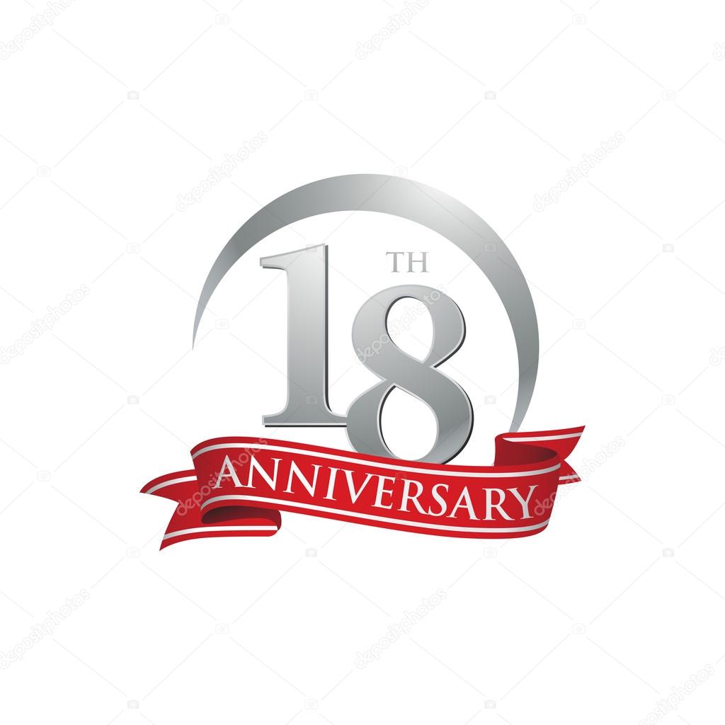 18th anniversary logo template.