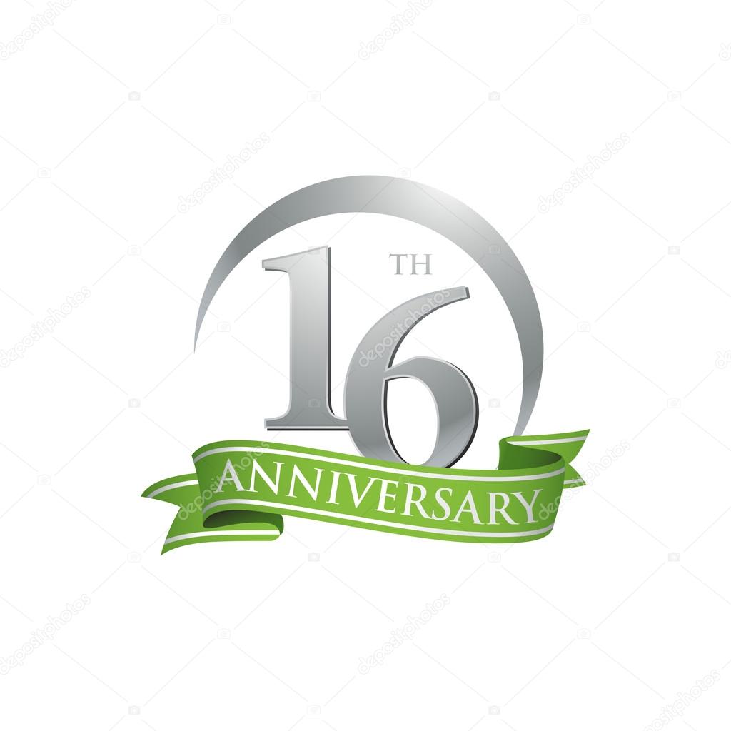 16th anniversary logo template.